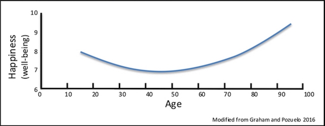 happiness age curve